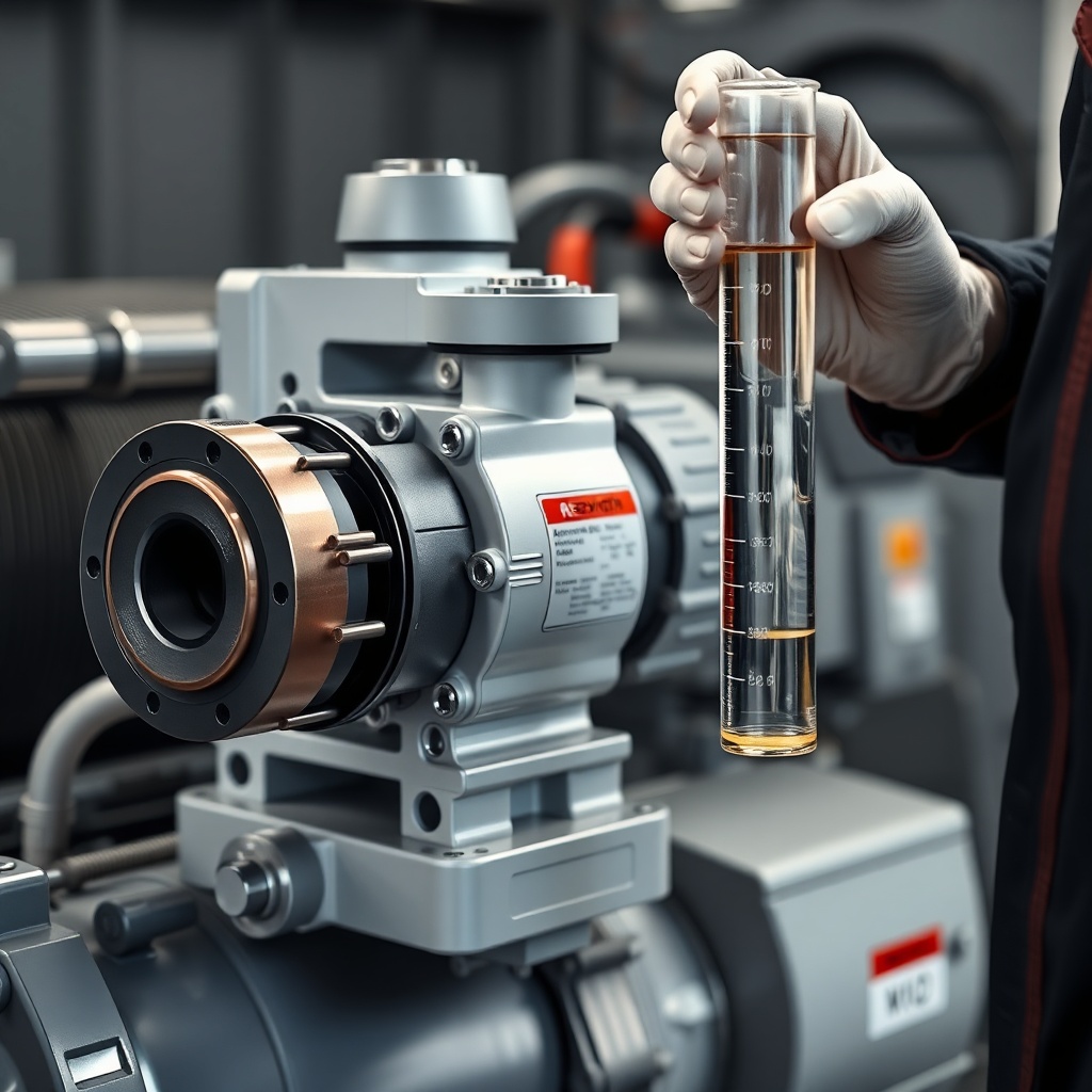 Close-up of a clean Rexroth A10VSO pump mounted on a hydraulic power unit