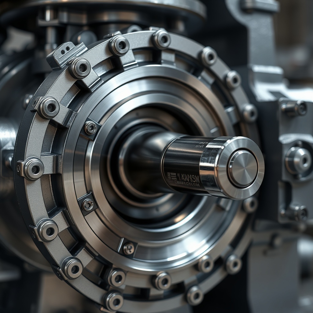 close-up view of a Rexroth A4VSO pump's swashplate mechanism showing the piston barrel and